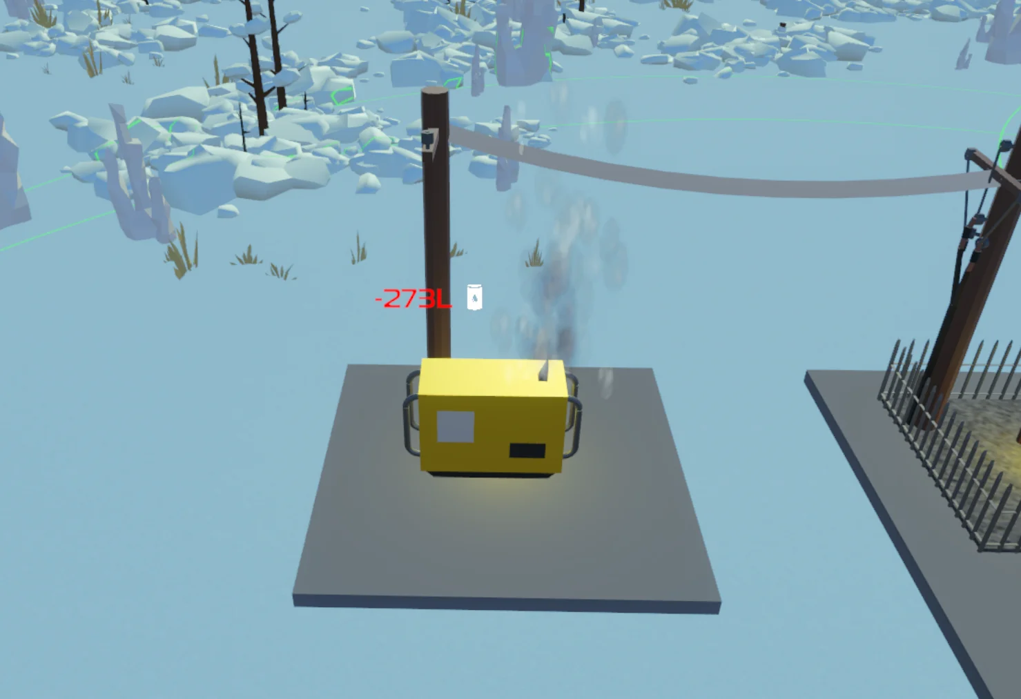 Overhead view of power generator using oil in power network tycoon